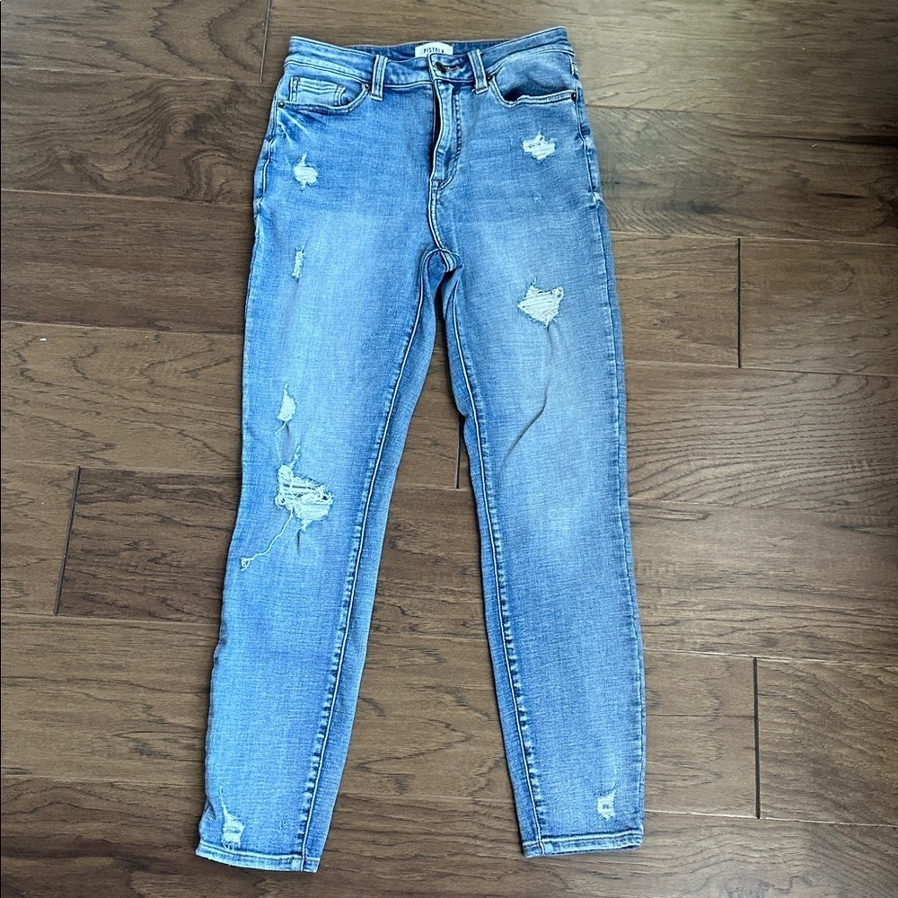 PISTOLA  Sz 28 Classic Blue Women’s distressed ANKLE JEAN